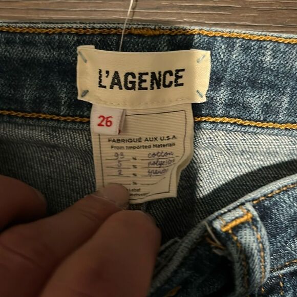 L'Agence Highline High Rise Distressed Skinny Jeans Size 26 - Picture 8 of 8